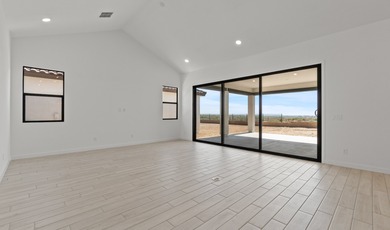 Expansive great room and dining area with optional vaulted on  in Arizona - for sale on GolfHomes.com, golf home, golf lot