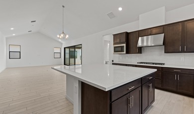 Expansive great room and dining area with optional vaulted on  in Arizona - for sale on GolfHomes.com, golf home, golf lot