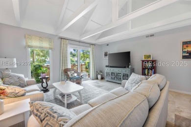 Rare, updated Queens Grant villa with outstanding lagoon view on Palmetto Dunes Golf Course and Resort in South Carolina - for sale on GolfHomes.com, golf home, golf lot