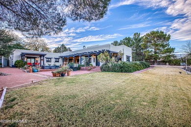 Santa Fe style authentic adobe home overlooking Picacho Hills on Picacho Hills Country Club in New Mexico - for sale on GolfHomes.com, golf home, golf lot