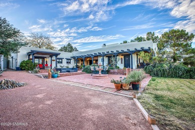 Santa Fe style authentic adobe home overlooking Picacho Hills on Picacho Hills Country Club in New Mexico - for sale on GolfHomes.com, golf home, golf lot