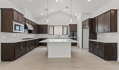 Expansive great room and dining area with optional vaulted on  in Arizona - for sale on GolfHomes.com, golf home, golf lot