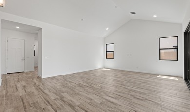 Expansive great room and dining area with optional vaulted on  in Arizona - for sale on GolfHomes.com, golf home, golf lot