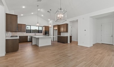 Expansive great room and dining area with optional vaulted on Verrado Golf Club - Victory in Arizona - for sale on GolfHomes.com, golf home, golf lot