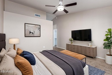 This rare true 3-bedroom Solana floor plan is filled w/ upgrades on Oakwood Golf Club  in Arizona - for sale on GolfHomes.com, golf home, golf lot