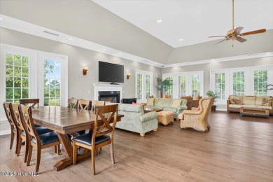 This beautifully maintained home sits directly on the golf on Beau Rivage Golf and Resort in North Carolina - for sale on GolfHomes.com, golf home, golf lot