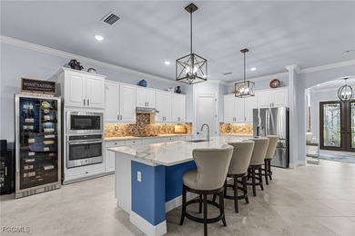 An entertainers dream home situated on a 1/3 acre lot with views on Pelican Preserve Golf Club in Florida - for sale on GolfHomes.com, golf home, golf lot