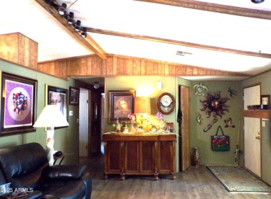 Golf Course Manufactured Home  on large lot with a 2 car garage on Queen Valley Golf Course in Arizona - for sale on GolfHomes.com, golf home, golf lot