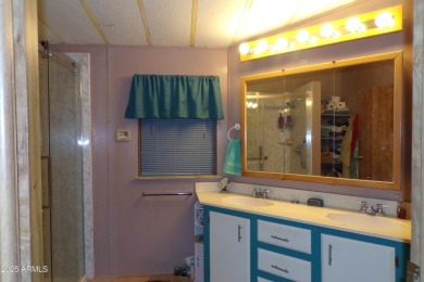 Golf Course Manufactured Home  on large lot with a 2 car garage on Queen Valley Golf Course in Arizona - for sale on GolfHomes.com, golf home, golf lot