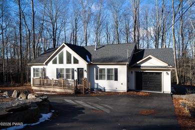 Enjoy easy one-level living in this next-to-new contemporary on The Hideout Golf in Pennsylvania - for sale on GolfHomes.com, golf home, golf lot