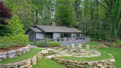 This enchanting single-level mountain home at 630 Cobb Road on Highlands Country Club in North Carolina - for sale on GolfHomes.com, golf home, golf lot