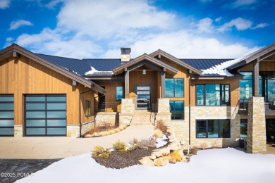 This elegant mountain contemporary newer construction home sits on Talisker Club At Tuhaye in Utah - for sale on GolfHomes.com, golf home, golf lot