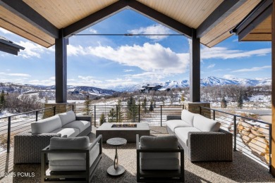 This elegant mountain contemporary newer construction home sits on Talisker Club At Tuhaye in Utah - for sale on GolfHomes.com, golf home, golf lot