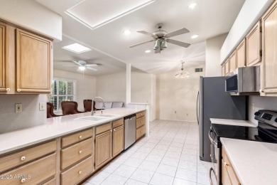 Welcome to this charming 2-bed, 2-bath Gemini home in the heart on Sun City Lakes West and East in Arizona - for sale on GolfHomes.com, golf home, golf lot