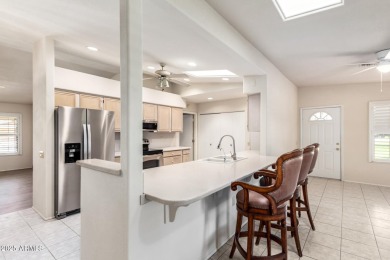 Welcome to this charming 2-bed, 2-bath Gemini home in the heart on Sun City Lakes West and East in Arizona - for sale on GolfHomes.com, golf home, golf lot