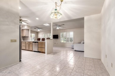 Welcome to this charming 2-bed, 2-bath Gemini home in the heart on Sun City Lakes West and East in Arizona - for sale on GolfHomes.com, golf home, golf lot
