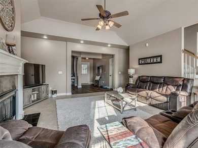 Beautiful 4 bedroom, 3.5 bath, 2.5 story home located on the 9th on Bailey Ranch Golf Club in Oklahoma - for sale on GolfHomes.com, golf home, golf lot