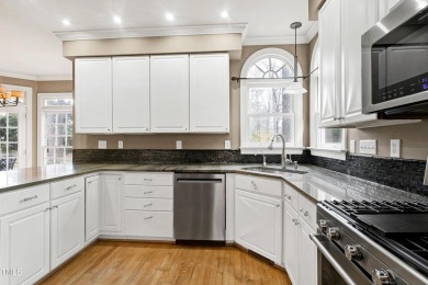 This beautiful stone decorated home on the corner lot has on Prestonwood Country Club  in North Carolina - for sale on GolfHomes.com, golf home, golf lot