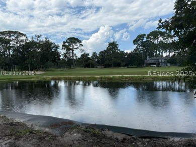 Incredible lagoon-to-golf views overlooking the #1 fairway of on Long Cove Club in South Carolina - for sale on GolfHomes.com, golf home, golf lot