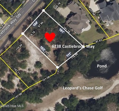 Beautiful golf course homesite on the tee box of Leopard's Chase on Ocean Ridge Plantation in North Carolina - for sale on GolfHomes.com, golf home, golf lot