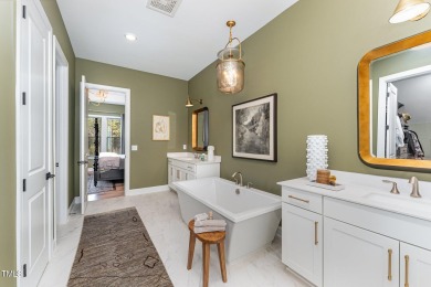 This stunning Braxton floorplan--one of the most sought-after on Hasentree Club in North Carolina - for sale on GolfHomes.com, golf home, golf lot