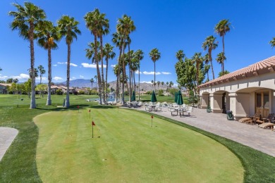 Enjoy fantastic lake, fairway and mountain views from the patio on Palm Royale Country Club in California - for sale on GolfHomes.com, golf home, golf lot