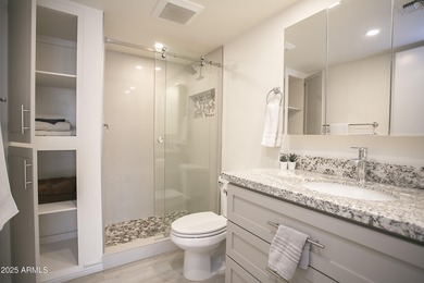 Outstanding open-concept contemporary remodel! Kitchen is chefs on Scottsdale Shadows in Arizona - for sale on GolfHomes.com, golf home, golf lot