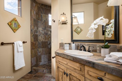 This stunning, timeless residence in Turquoise Ridge is nestled on Desert Mountain Club - Apache Golf Course in Arizona - for sale on GolfHomes.com, golf home, golf lot