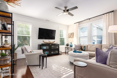 Exuding curb appeal, this four-bedroom, 3.5-bath 2017-built home on Bald Head Island Golf Club in North Carolina - for sale on GolfHomes.com, golf home, golf lot