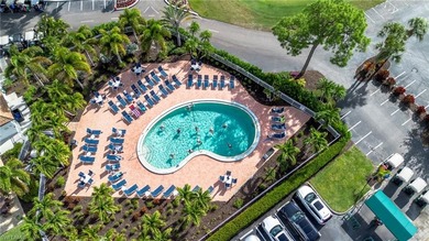 Enjoy beautiful sunsets by the pool in one of the cleanest and on Spanish Wells Golf and Country Club in Florida - for sale on GolfHomes.com, golf home, golf lot