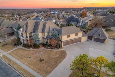 This stunning custom estate, located in a desirable gated on Indian Springs Country Club in Oklahoma - for sale on GolfHomes.com, golf home, golf lot