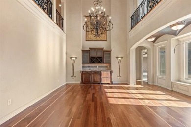 This stunning custom estate, located in a desirable gated on Indian Springs Country Club in Oklahoma - for sale on GolfHomes.com, golf home, golf lot