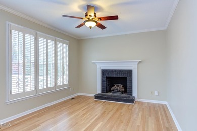 Brick-front home overlooking the 18th tee at Hedingham Golf Club on Hedingham Golf and Athletic Club in North Carolina - for sale on GolfHomes.com, golf home, golf lot