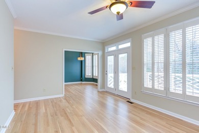 Brick-front home overlooking the 18th tee at Hedingham Golf Club on Hedingham Golf and Athletic Club in North Carolina - for sale on GolfHomes.com, golf home, golf lot