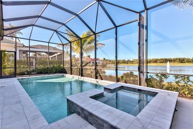 Stunning custom residence offering picturesque lake and on Miromar Lakes Golf Club in Florida - for sale on GolfHomes.com, golf home, golf lot