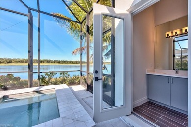 Stunning custom residence offering picturesque lake and on Miromar Lakes Golf Club in Florida - for sale on GolfHomes.com, golf home, golf lot