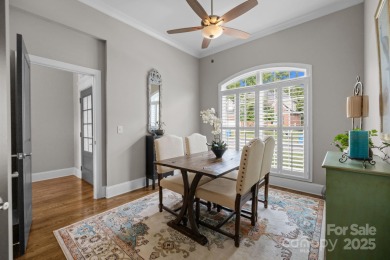 Grand arched stone entry with slate steps and covered porch on Cramer Mountain Country Club in North Carolina - for sale on GolfHomes.com, golf home, golf lot