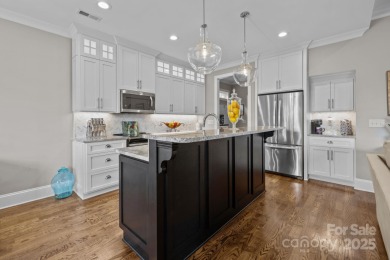 Grand arched stone entry with slate steps and covered porch on Cramer Mountain Country Club in North Carolina - for sale on GolfHomes.com, golf home, golf lot