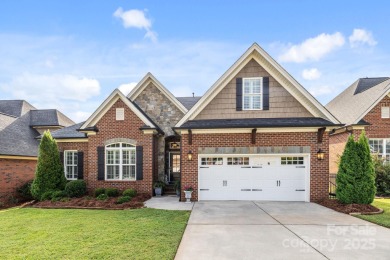 Grand arched stone entry with slate steps and covered porch on Cramer Mountain Country Club in North Carolina - for sale on GolfHomes.com, golf home, golf lot