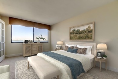 Perched on the top corner of the building, this 2-bedroom on Isla Del Sol Yacht and Country Club in Florida - for sale on GolfHomes.com, golf home, golf lot