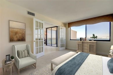 Perched on the top corner of the building, this 2-bedroom on Isla Del Sol Yacht and Country Club in Florida - for sale on GolfHomes.com, golf home, golf lot