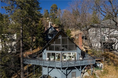 Perched in a prime first tier location, this fully renovated on Lake Arrowhead Country Club in California - for sale on GolfHomes.com, golf home, golf lot