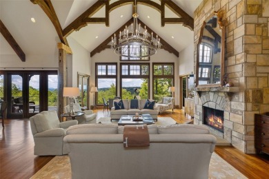 This custom home is noteworthy for its elegant stone facade on Cullasaja Club in North Carolina - for sale on GolfHomes.com, golf home, golf lot