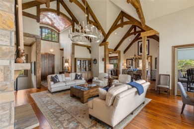 This custom home is noteworthy for its elegant stone facade on Cullasaja Club in North Carolina - for sale on GolfHomes.com, golf home, golf lot