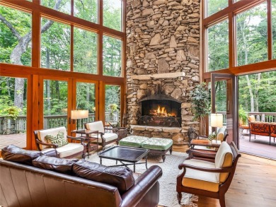 This impressive home boasts a distinctive yet captivating on Lake Toxaway Country Club in North Carolina - for sale on GolfHomes.com, golf home, golf lot