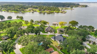 Step into the grand entrance of this exquisite lakehouse and be on Emerald Bay Club in Texas - for sale on GolfHomes.com, golf home, golf lot