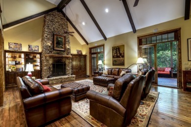 This stunning home sits on a private 2.45 ac. lot with lots of on Lake Toxaway Country Club in North Carolina - for sale on GolfHomes.com, golf home, golf lot