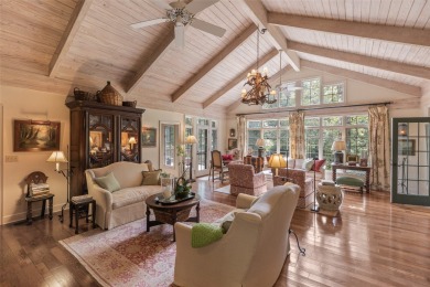 The fabulous outdoor great room defines this charming, classic on Highlands Country Club in North Carolina - for sale on GolfHomes.com, golf home, golf lot