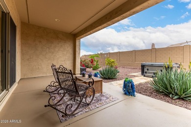 LOOKING FOR AN ACTIVE LIFESTYLE? This charming front courtyard on Poston Butte Golf Club in Arizona - for sale on GolfHomes.com, golf home, golf lot