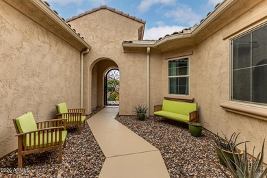 LOOKING FOR AN ACTIVE LIFESTYLE? This charming front courtyard on Poston Butte Golf Club in Arizona - for sale on GolfHomes.com, golf home, golf lot